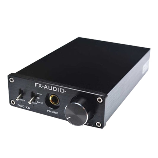 FX-AUDIO DAC-X6 Fever HiFi Fiber Coaxial USB Amp Digital Audio DAC Decoder 24BIT/192(Black) -  by PMC Jewellery | Online Shopping South Africa | PMC Jewellery | Buy Now Pay Later Mobicred