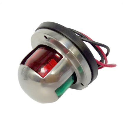 4W 12V IP65 Waterproof Stainless Steel Two-color Marine Signal Light Red and Green LED Lights - Marine Accessories & Parts by PMC Jewellery | Online Shopping South Africa | PMC Jewellery | Buy Now Pay Later Mobicred