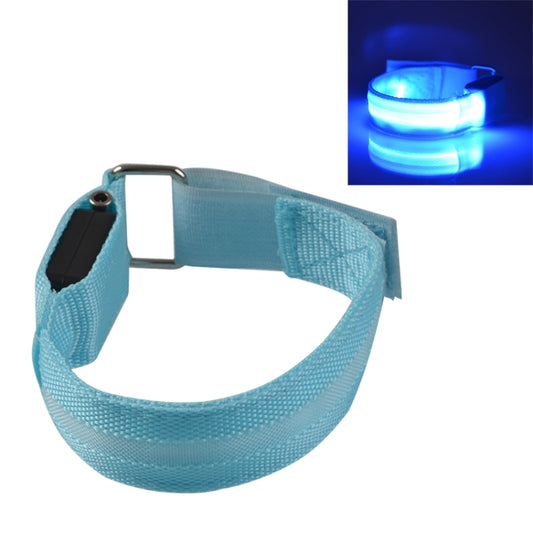 Nylon Night Sports LED Light Armband Light Bracelet, Specification:Battery Version(Blue) - Wristbands by PMC Jewellery | Online Shopping South Africa | PMC Jewellery | Buy Now Pay Later Mobicred