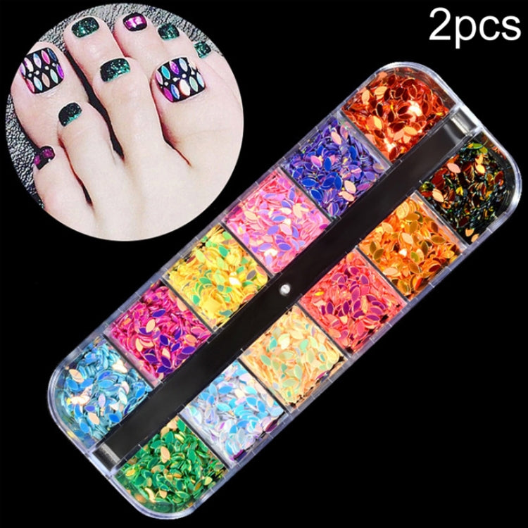 2 PCS Nail Art Butterfly Laser Symphony Sequins, Specification:25 - Nail Stickers by PMC Jewellery | Online Shopping South Africa | PMC Jewellery | Buy Now Pay Later Mobicred