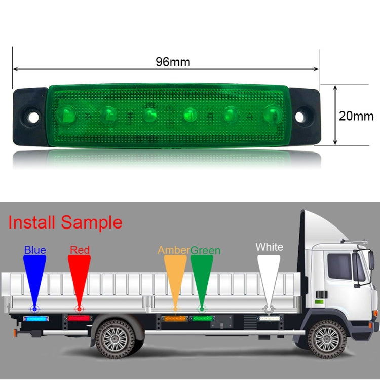 4 PCS 12V 6 SMD Auto Car Bus Truck Wagons External Side Marker Lights LED Trailer Indicator Light Rear Side Lamp(White) - Clearance Lights by PMC Jewellery | Online Shopping South Africa | PMC Jewellery