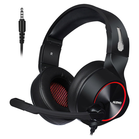 NUBWO N11 Gaming Subwoofer Headphone with Mic, Style:Single 3.5mm(Black and Red) - Multimedia Headset by NUBWO | Online Shopping South Africa | PMC Jewellery | Buy Now Pay Later Mobicred