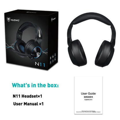 NUBWO N11 Gaming Subwoofer Headphone with Mic, Style:Single 3.5mm(Black and Blue) - Multimedia Headset by NUBWO | Online Shopping South Africa | PMC Jewellery | Buy Now Pay Later Mobicred