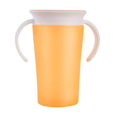 360 Degrees Rotated Baby Learning Drinking Cup With Double Handle Flip(Yellow) - Cups & Silicone Nipple by PMC Jewellery | Online Shopping South Africa | PMC Jewellery | Buy Now Pay Later Mobicred