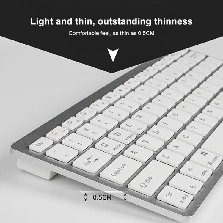 X5 2 in 1 Ultra-Thin Mini Wireless Bluetooth Keyboard + Bluetooth Mouse Set, Support Win / Android / IOS System(Black) - Universal Keyboard by PMC TechLife | Online Shopping South Africa | PMC TechLife