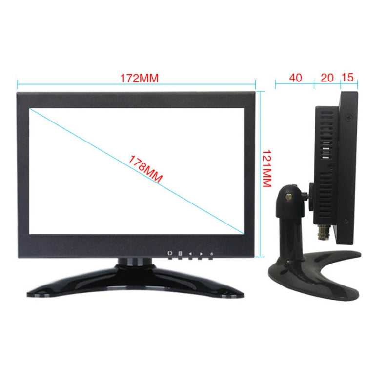 ZGYNK B1042 Portable High-Definition Metal Computer Monitor Display, Size:7 inch VGA AV HDMI BNC - LCD Monitors by ZGYNK | Online Shopping South Africa | PMC Jewellery | Buy Now Pay Later Mobicred