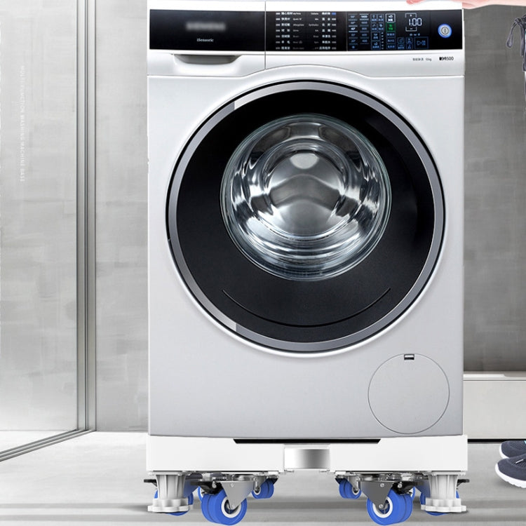 Double Tubes 4 Wheels + 4 Legs Adjustable Stainless Steel Refrigerator Bracket Washing Machine Base Bracket - free shipping - PMC TechLife - Order now!