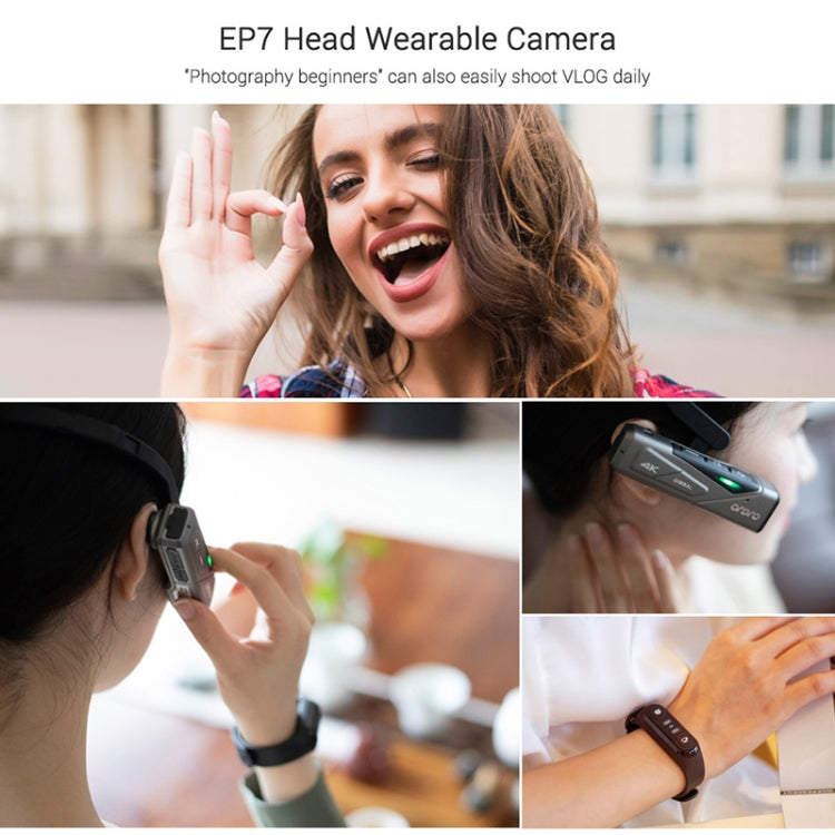 ORDRO EP7 4K Head-Mounted  Auto Focus Live Video Smart Sports Camera, Style:Without Remote Control(Silver Black) - Sports Camera by PMC TechLife | Online Shopping South Africa | PMC TechLife | Buy Now Pay Later Mobicred