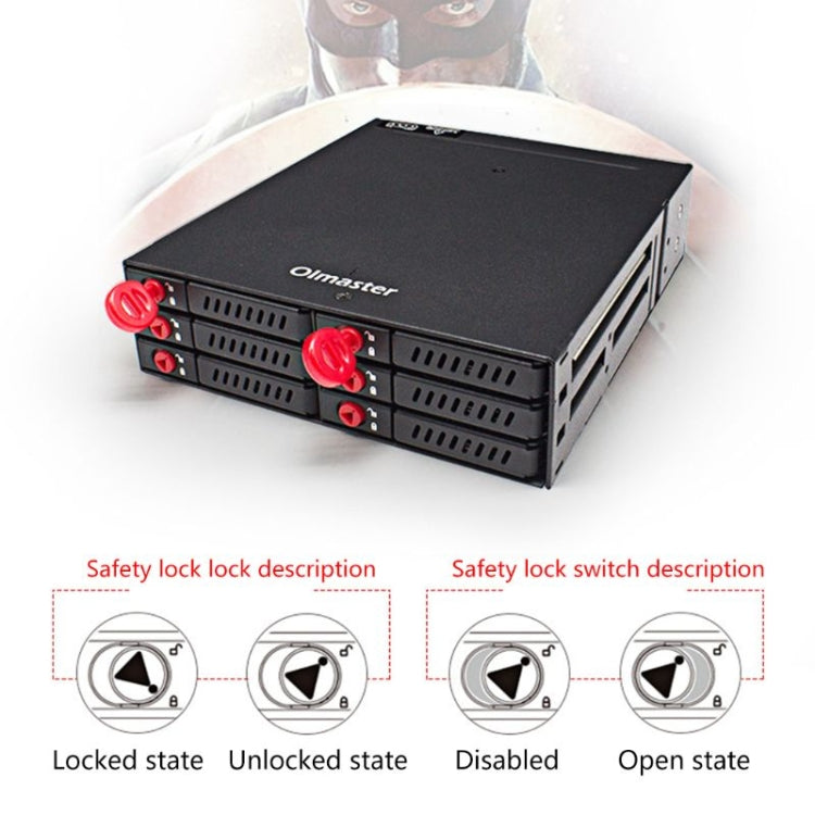 OImaster MR-6601 Six-Bay Optical Drive Hard Disk Box - Optical Drives Cases by OImaster | Online Shopping South Africa | PMC Jewellery | Buy Now Pay Later Mobicred