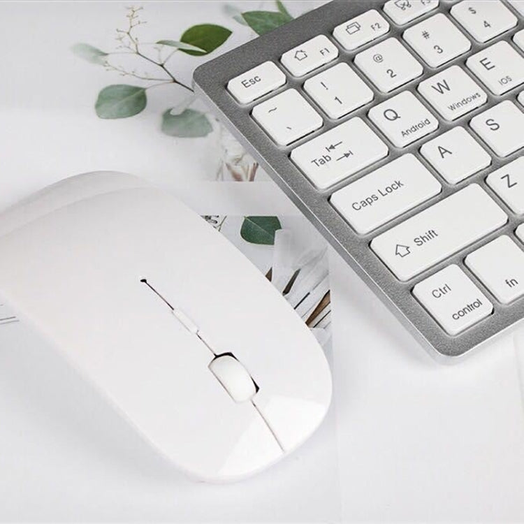 X5 Ultra-Thin Mini Wireless Keyboard + Wireless Mouse Set, Support Win / Android / IOS System(Silver) - Universal Keyboard by PMC Jewellery | Online Shopping South Africa | PMC Jewellery