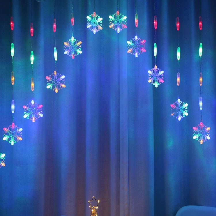 LED Inverted V Snowflake Five-Star Decorative Lights Christmas Waterproof String Lights, EU Plug(Colorful Light) - Christmas Decoration Lamps by PMc TechLife | Online Shopping South Africa | PMc TechLife | Buy Now Pay Later Mobicred
