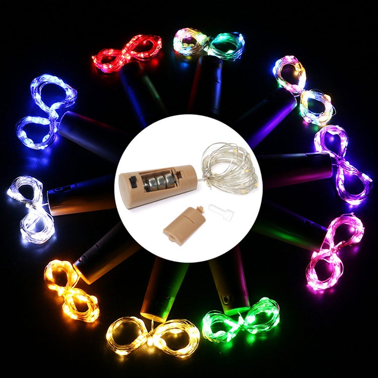 10 PCS LED Wine Bottle Cork Copper Wire String Light IP44 Waterproof Holiday Decoration Lamp, Style:2m 20LEDs(White Light) - Holiday Lights by PMC Jewellery | Online Shopping South Africa | PMC Jewellery | Buy Now Pay Later Mobicred