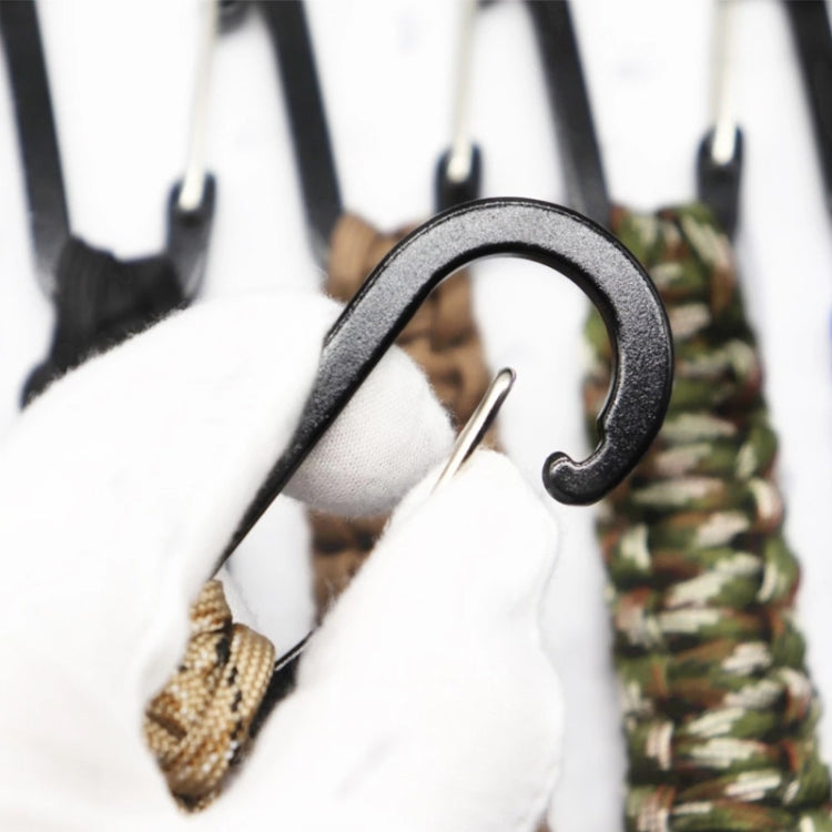 Outdoor Multifunctional Nylon Umbrella Rope Carabiner Key Chain(Black) - free shipping - PMc TechLife - Order now!