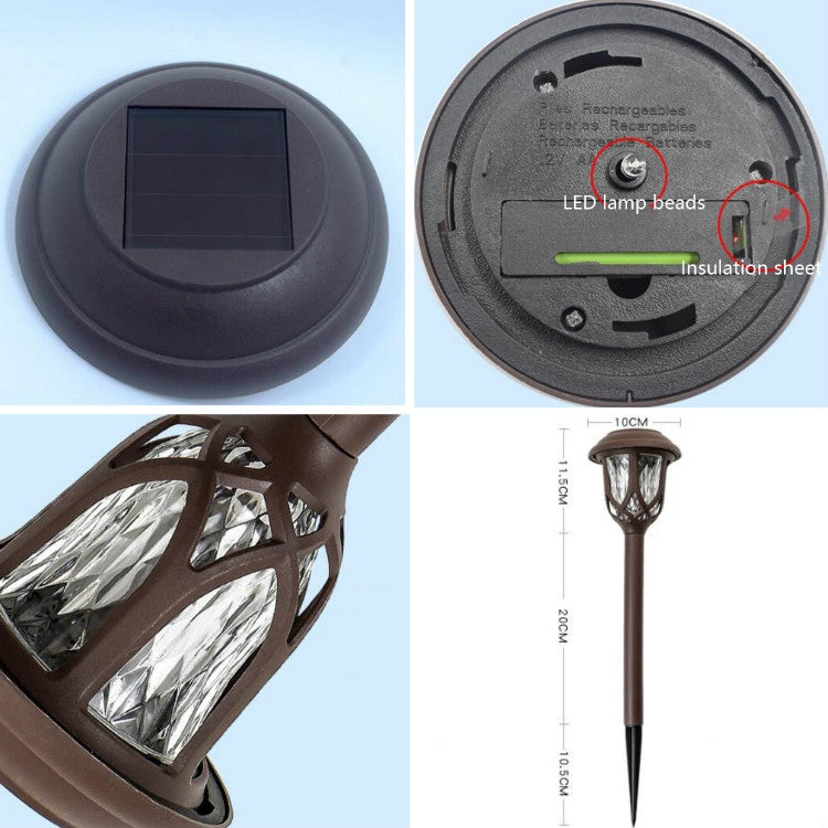 Solar Outdoor Garden Lawn Light Street Light Garden LED Decorative Landscape Light Villa Ground Plug Light(Warm Light) - Solar Lights by PMC Jewellery | Online Shopping South Africa | PMC Jewellery