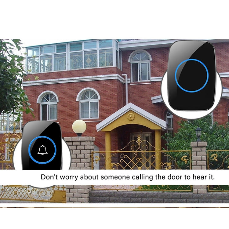 CACAZI A10 300m Long Range No Battery Waterproof LED Light Smart Wireless Doorbell, EU Plug - free shipping - PMC TechLife - Order now!