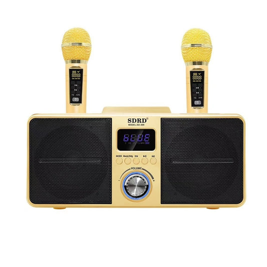 SDRD SD309 Wireless Microphone Bluetooth Audio All-In-One Machine(Golden) - Microphone by PMC Jewellery | Online Shopping South Africa | PMC Jewellery | Buy Now Pay Later Mobicred