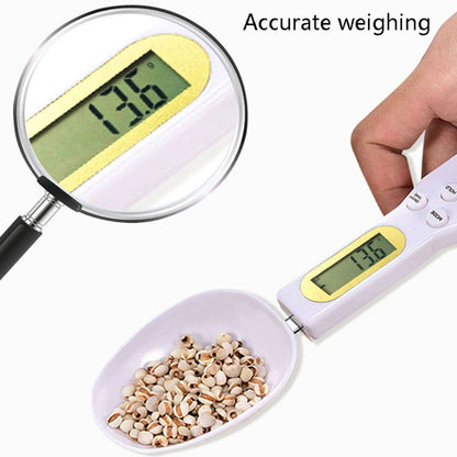 ABS Electronic Measuring Spoon Spoon Weighing Measuring Tool, Specification: 500g/0.1g, Colour: White - Kitchen Scales by PMC Jewellery | Online Shopping South Africa | PMC Jewellery