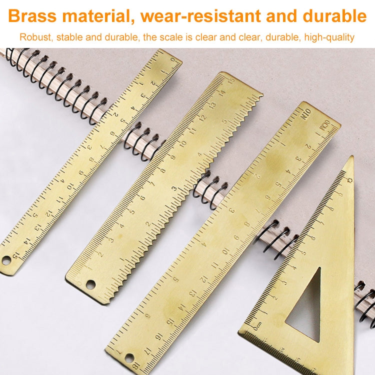 Brass Retro Drawing Ruler Measuring Tools, Model: 0-15cm Ruler - free shipping - PMC TechLife - Order now!