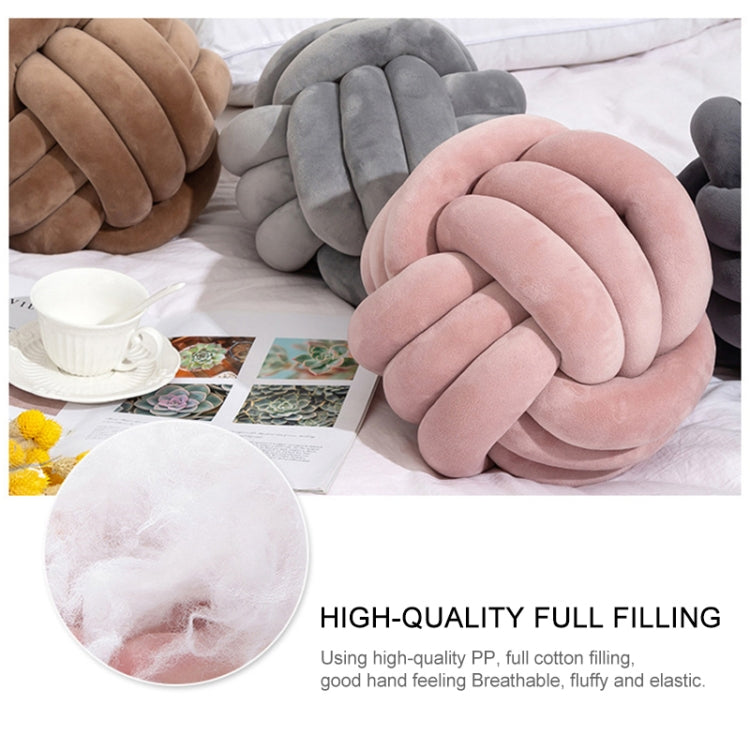 Hand-Made Knotted Ball Pillow, Size: Diameter: 25~30cm(Coral Blue) - free shipping - PMC TechLife - Order now!