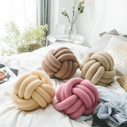 Hand-Made Knotted Ball Pillow, Size: Diameter: 25~30cm(Ma Xing) - Cushions & Pillows by PMC Jewellery | Online Shopping South Africa | PMC Jewellery | Buy Now Pay Later Mobicred