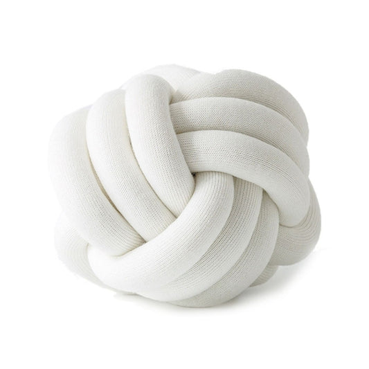 Hand-Made Knotted Ball Pillow, Size: Diameter: 25~30cm(White) - Cushions & Pillows by PMC Jewellery | Online Shopping South Africa | PMC Jewellery | Buy Now Pay Later Mobicred