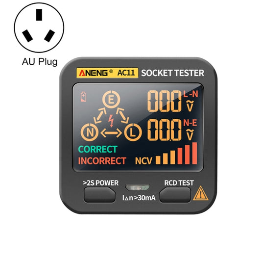 ANENG AC11 Multifunctional Digital Display Socket Tester Electrical Ground Wire Tester(AU Plug) - Current & Voltage Tester by ANENG | Online Shopping South Africa | PMC Jewellery | Buy Now Pay Later Mobicred