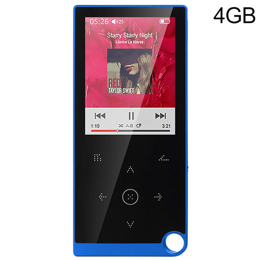 E05 2.4 inch Touch-Button MP4 / MP3 Lossless Music Player, Support E-Book / Alarm Clock / Timer Shutdown, Memory Capacity: 4GB without Bluetooth(Blue) - MP4 Player by PMC Jewellery | Online Shopping South Africa | PMC Jewellery | Buy Now Pay Later Mobicred