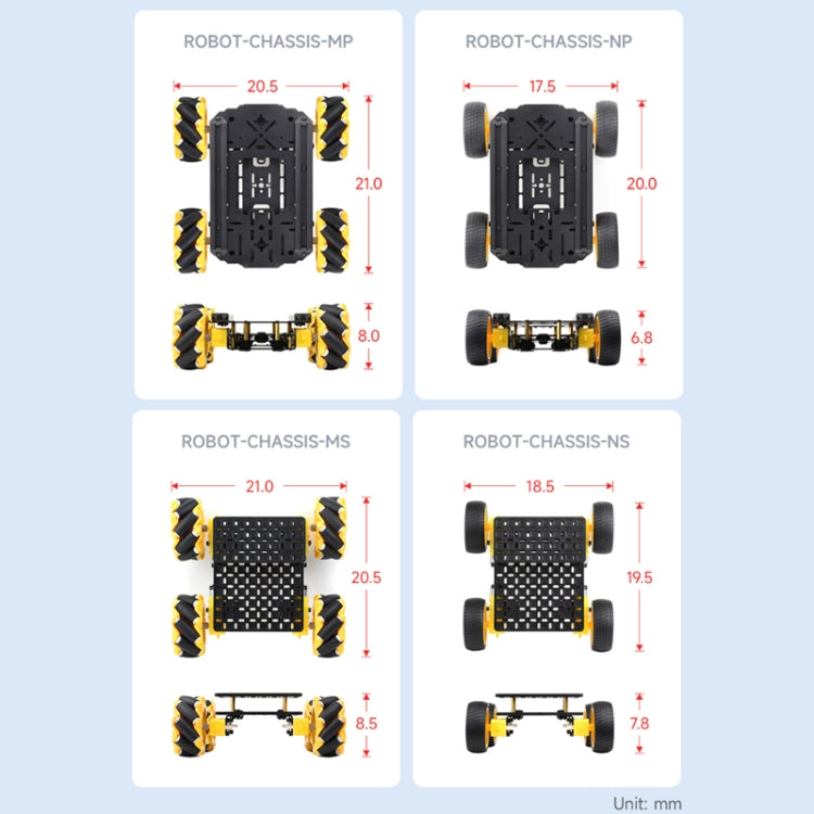 Waveshare Smart Mobile Robot Chassis Kit, Chassis:Normal(Normal Wheels) - Robotics Accessories by Waveshare | Online Shopping South Africa | PMC Jewellery | Buy Now Pay Later Mobicred