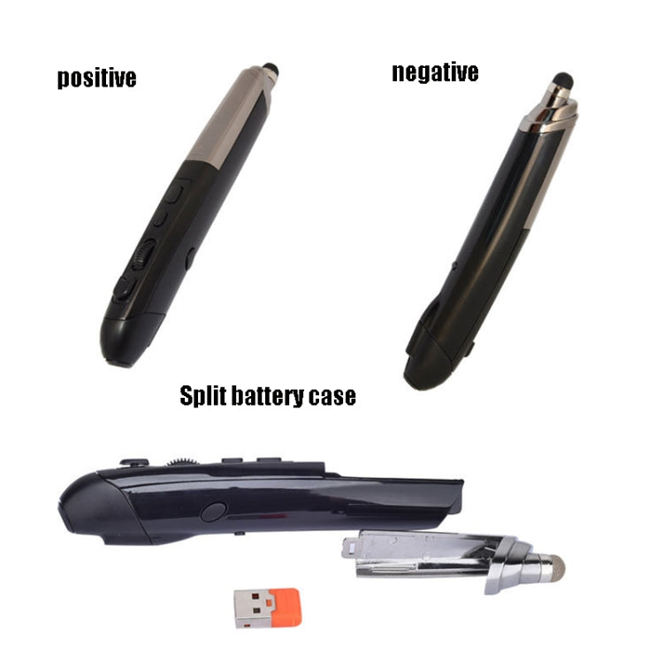 PR-08 1600DPI 6 Keys 2.4G Wireless Electronic Whiteboard Pen Multi-Function Pen Mouse PPT Flip Pen(Black) -  by PMC Jewellery | Online Shopping South Africa | PMC Jewellery | Buy Now Pay Later Mobicred