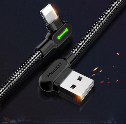 MCDODO 2A USB to 8 Pin Fast Charging Data Cable, Length:0.5m(Black) - Normal Style Cable by MCDODO | Online Shopping South Africa | PMC Jewellery | Buy Now Pay Later Mobicred