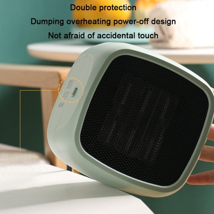 Home Desktop Mini Portable PTC Dumping Power-off Heater, Specification:EU Plug(Green) - Electric Heaters by PMC Jewellery | Online Shopping South Africa | PMC Jewellery | Buy Now Pay Later Mobicred