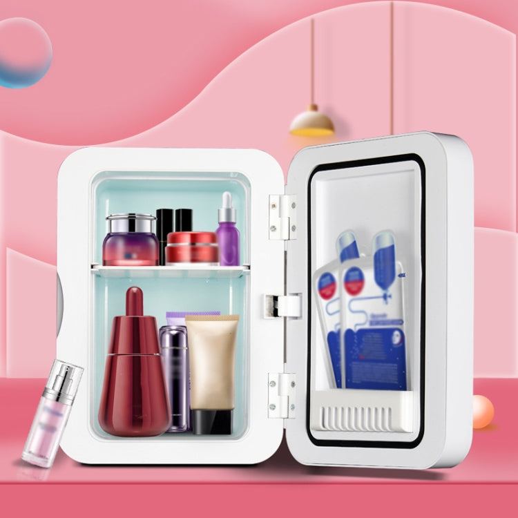 PD-8 8L Mirror Cosmetics Storage Car Home Small Refrigerator Fruit Drink Refrigerator(EU Plug) - Refrigerators & Accessories by PMC Jewellery | Online Shopping South Africa | PMC Jewellery | Buy Now Pay Later Mobicred