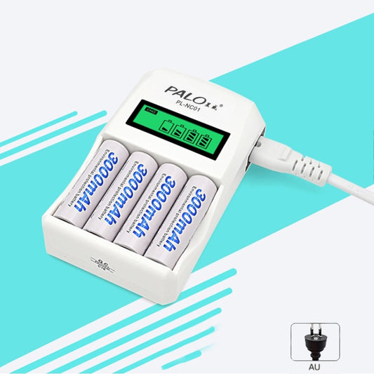 4 Slots Smart Intelligent Battery Charger with LCD Display for AA / AAA NiCd NiMh Rechargeable Batteries(AU Plug) - Charger & Converter by PMC Jewellery | Online Shopping South Africa | PMC Jewellery | Buy Now Pay Later Mobicred