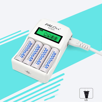 4 Slots Smart Intelligent Battery Charger with LCD Display for AA / AAA NiCd NiMh Rechargeable Batteries(US Plug) - Charger & Converter by PMC Jewellery | Online Shopping South Africa | PMC Jewellery | Buy Now Pay Later Mobicred