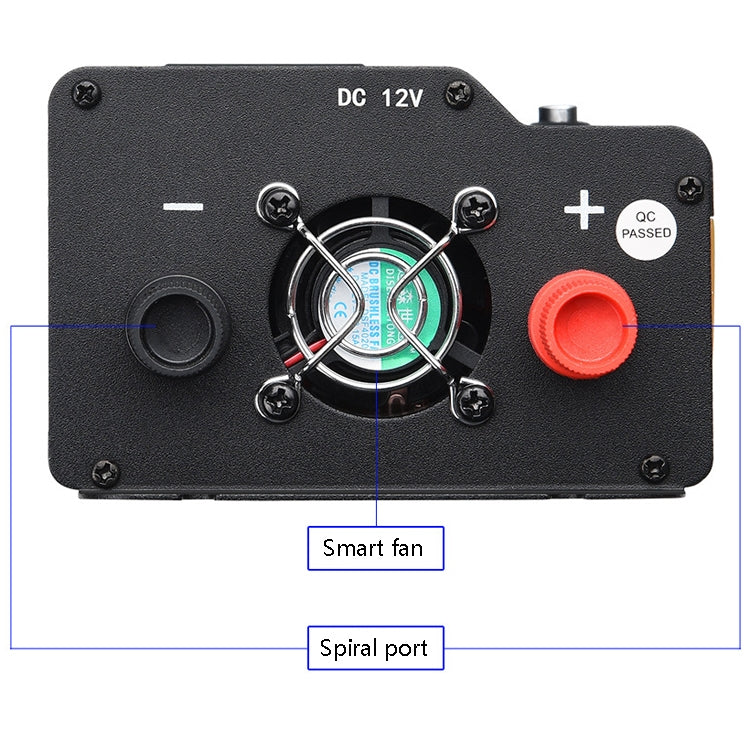 XUYUAN 4000W Car Inverter LED Colorful Atmosphere Light 4 USB Charging Converter, Specification: 24V-220V - Modified Square Wave by PMC Jewellery | Online Shopping South Africa | PMC Jewellery | Buy Now Pay Later Mobicred