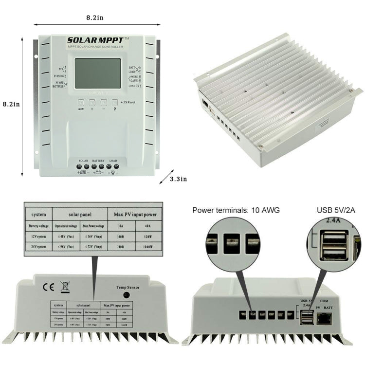 MPPT P60 60A 12V/24V Automatic Identification Solar Charge Controller - Others by PMC Jewellery | Online Shopping South Africa | PMC Jewellery | Buy Now Pay Later Mobicred