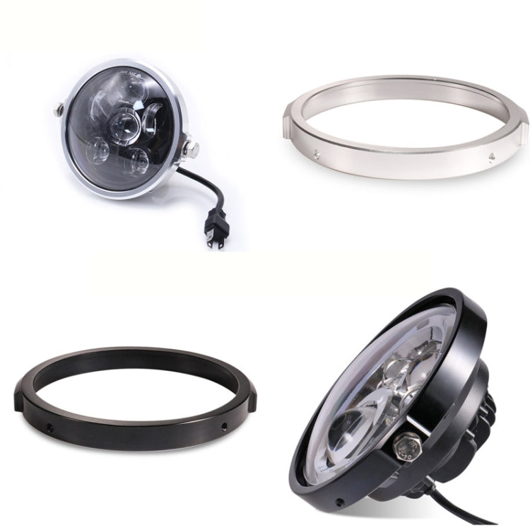 5.75 Inch Round Retro Headlight Ring Motorcycle Headlight Modification Parts(Silver) - Others by PMC TechLife | Online Shopping South Africa | PMC TechLife | Buy Now Pay Later Mobicred