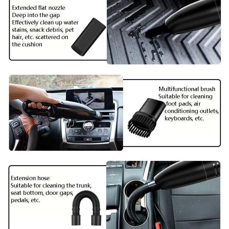 Car Handheld Portable Vacuum Cleaner Small Car Vacuum Cleaner Wireless Black - Vacuum Cleaner by PMC TechLife | Online Shopping South Africa | PMC TechLife | Buy Now Pay Later Mobicred