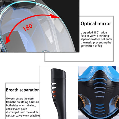 Snorkeling Mask Double Tube Silicone Full Dry Diving Mask Adult Swimming Mask Diving Goggles, Size: L/XL(Black/Black) - Diving Mask by PMC Jewellery | Online Shopping South Africa | PMC Jewellery | Buy Now Pay Later Mobicred