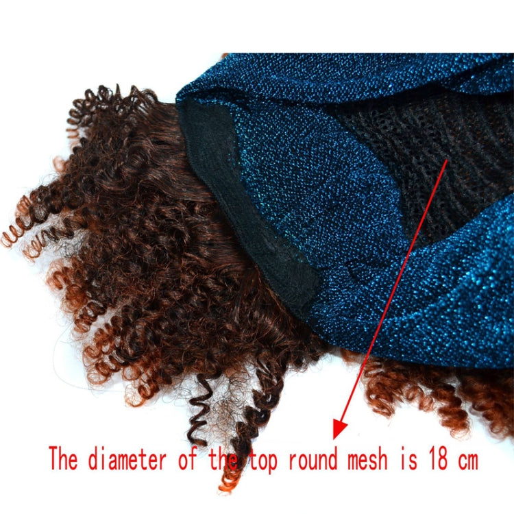 Headscarf Wig Black Gradient Small Curly Wig Explosive Headgear, Colour: 1.TJA1-1BT27# - free shipping - PMC TechLife - Order now!