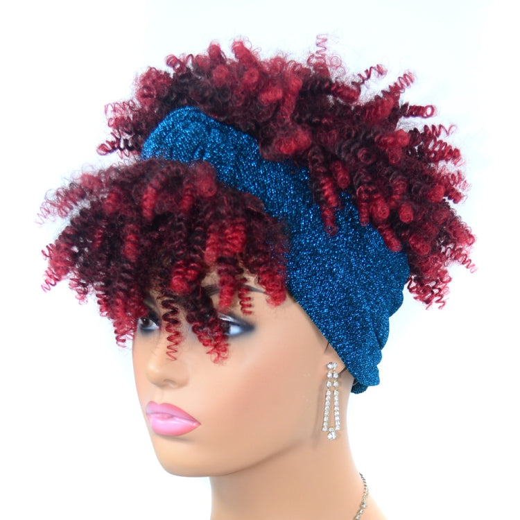 Headscarf Wig Black Gradient Small Curly Wig Explosive Headgear, Colour: 13.TJH6-1B# - free shipping - PMC TechLife - Order now!
