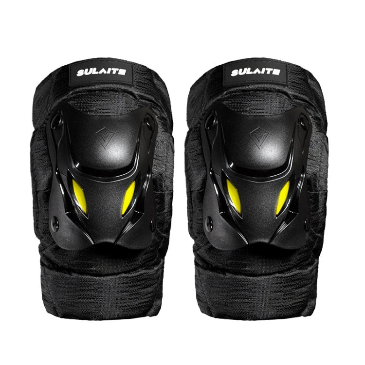 SULAITE Motorcycle Protector Rider Wind Warmth Protective Gear Riding Equipment, Colour: Black Knee Pad+Elbow Pad - Protective Gear by SULAITE | Online Shopping South Africa | PMC Jewellery | Buy Now Pay Later Mobicred