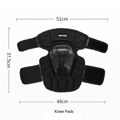 SULAITE Off-Road Motorcycle Windproof Warmth Drop-Proof Breathable Carbon Fiber Protective Gear, Specification: Knee Pads - Protective Gear by SULAITE | Online Shopping South Africa | PMC Jewellery | Buy Now Pay Later Mobicred