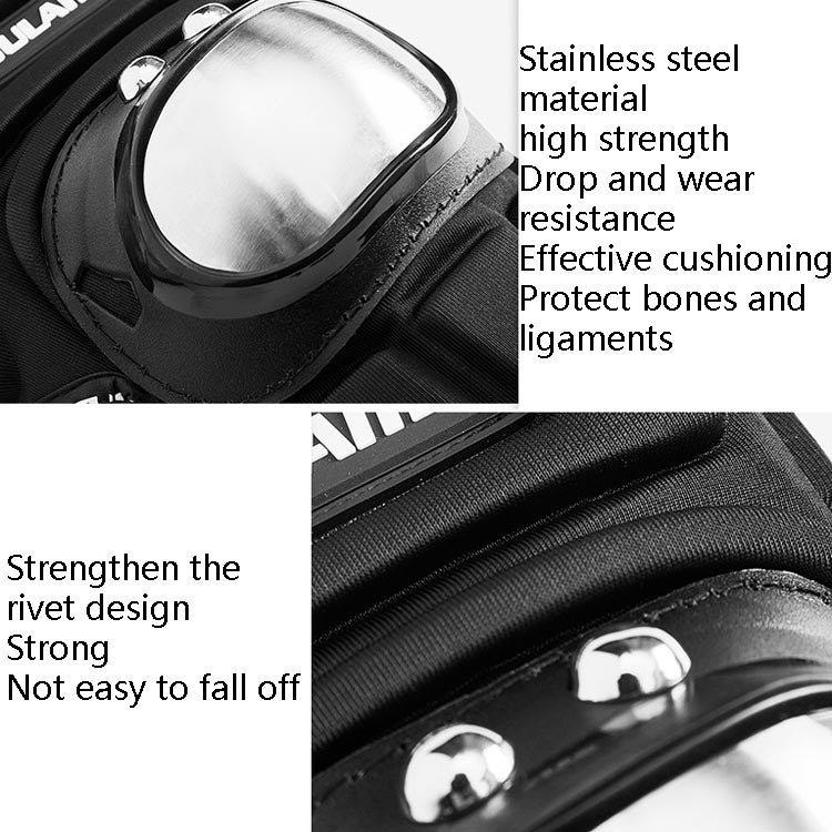 SULAITE Motorcyclist Stainless Steel  Windproof Shockproof Outdoor Sports Protective Gear Knee Pads+Elbow Pads - Protective Gear by SULAITE | Online Shopping South Africa | PMC Jewellery | Buy Now Pay Later Mobicred