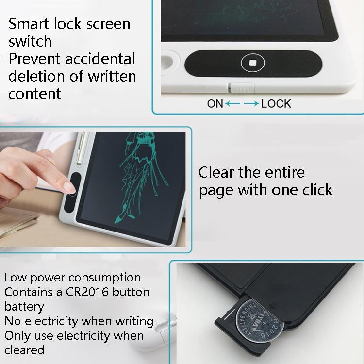 10.1 Inch LCD Handwriting Board Light Energy Electronic Drawing Board Hand-Painted Board Smart Small Blackboard Writing Board(Black  With Leather Case)) - free shipping - PMC Jewellery - Order now!