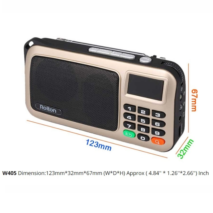 Rolton W405 Portable Mini FM Radio TF Card USB Receiver Music Player with LED Display(Blue) - Radio Player by Rolton | Online Shopping South Africa | PMC Jewellery | Buy Now Pay Later Mobicred