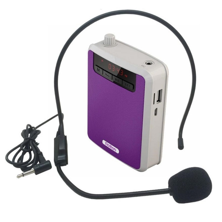 Rolton K300 Portable Voice Amplifier Supports FM Radio/MP3(Purple) - Microphone by Rolton | Online Shopping South Africa | PMC Jewellery | Buy Now Pay Later Mobicred