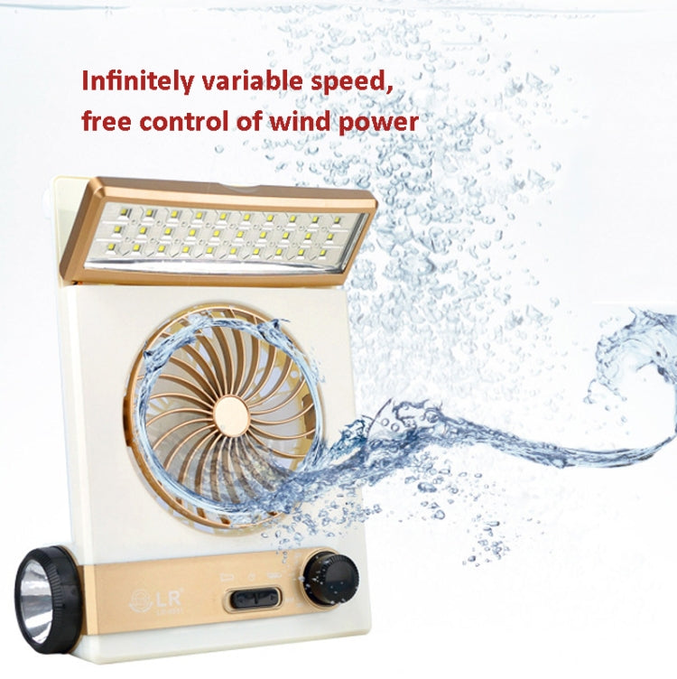 Four-In-One Solar Fan With Lamp Flashlight Function,CN Plug(Golden) - Electric Fans by PMC Jewellery | Online Shopping South Africa | PMC Jewellery | Buy Now Pay Later Mobicred