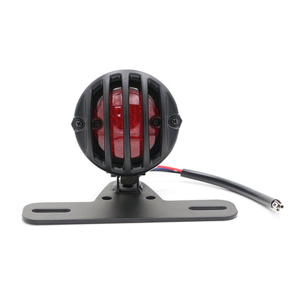 Universal Retro Waning Tail Light Motorcycle Modified Rear Tail Light Brake Light(Black) - Signal Lights by PMC Jewellery | Online Shopping South Africa | PMC Jewellery | Buy Now Pay Later Mobicred