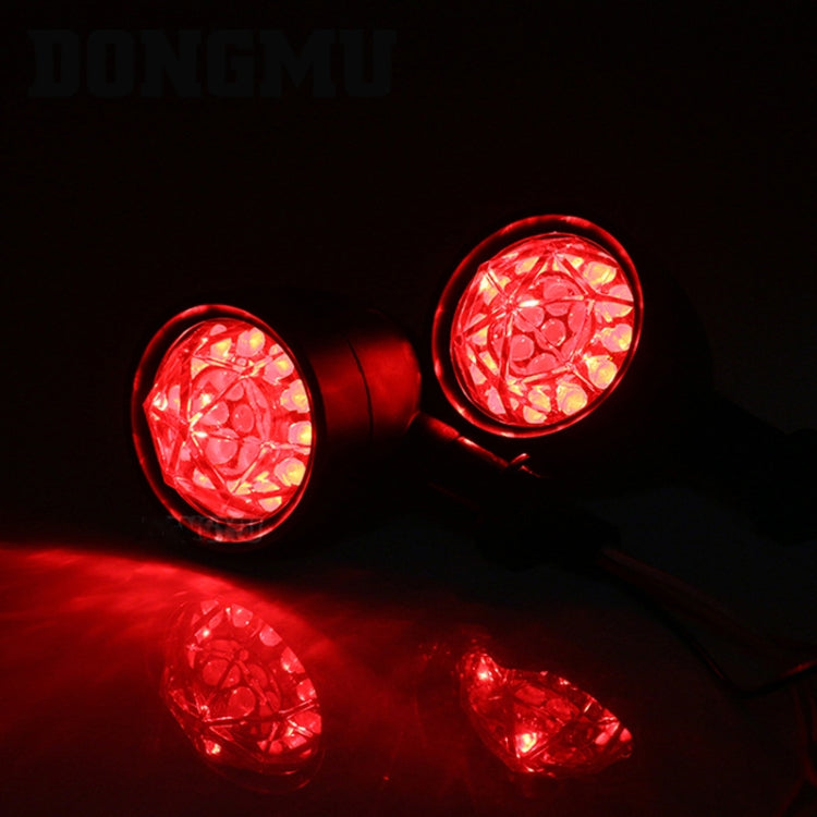 1pair Motorcycle Universal Retro LED Turn Signal Light(Black Shell Yellow Cover) - Turn Signal by PMC TechLife | Online Shopping South Africa | PMC TechLife | Buy Now Pay Later Mobicred